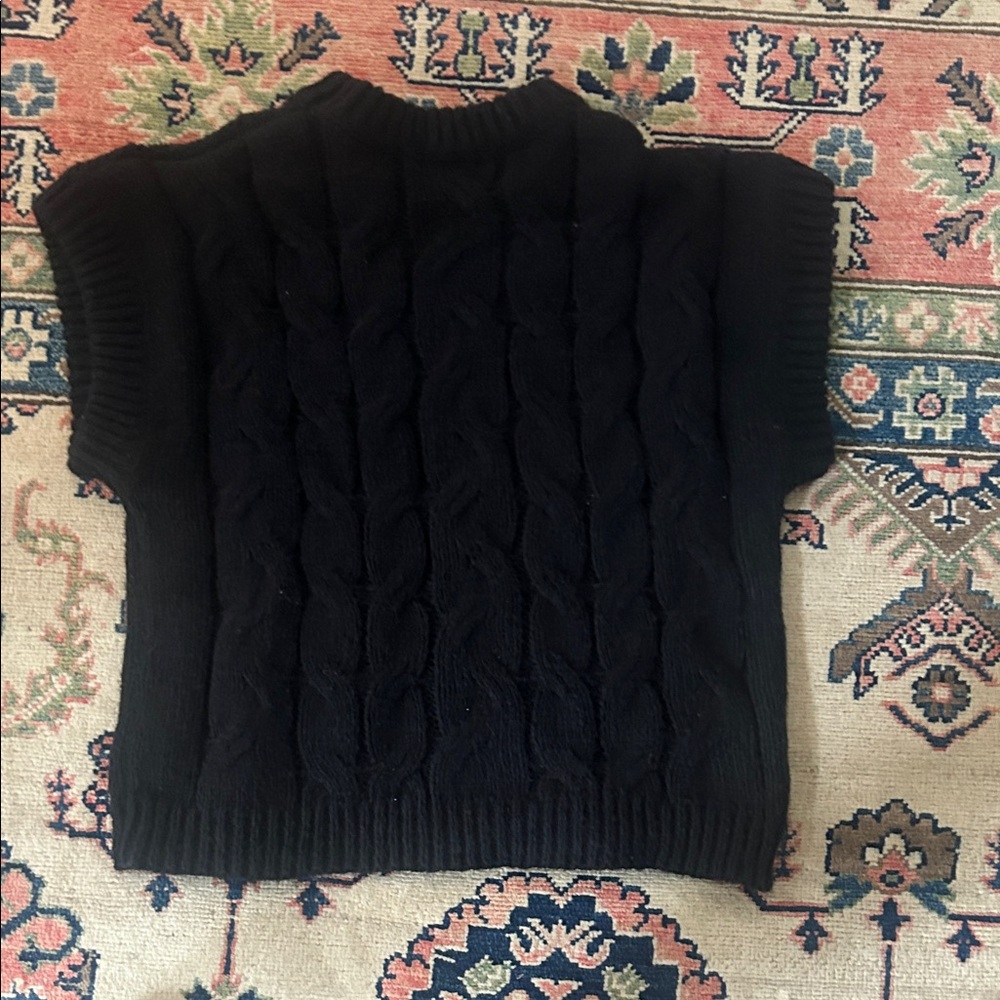 Altar'd State Black Cable Knit Sweater - Picture 3 of 4